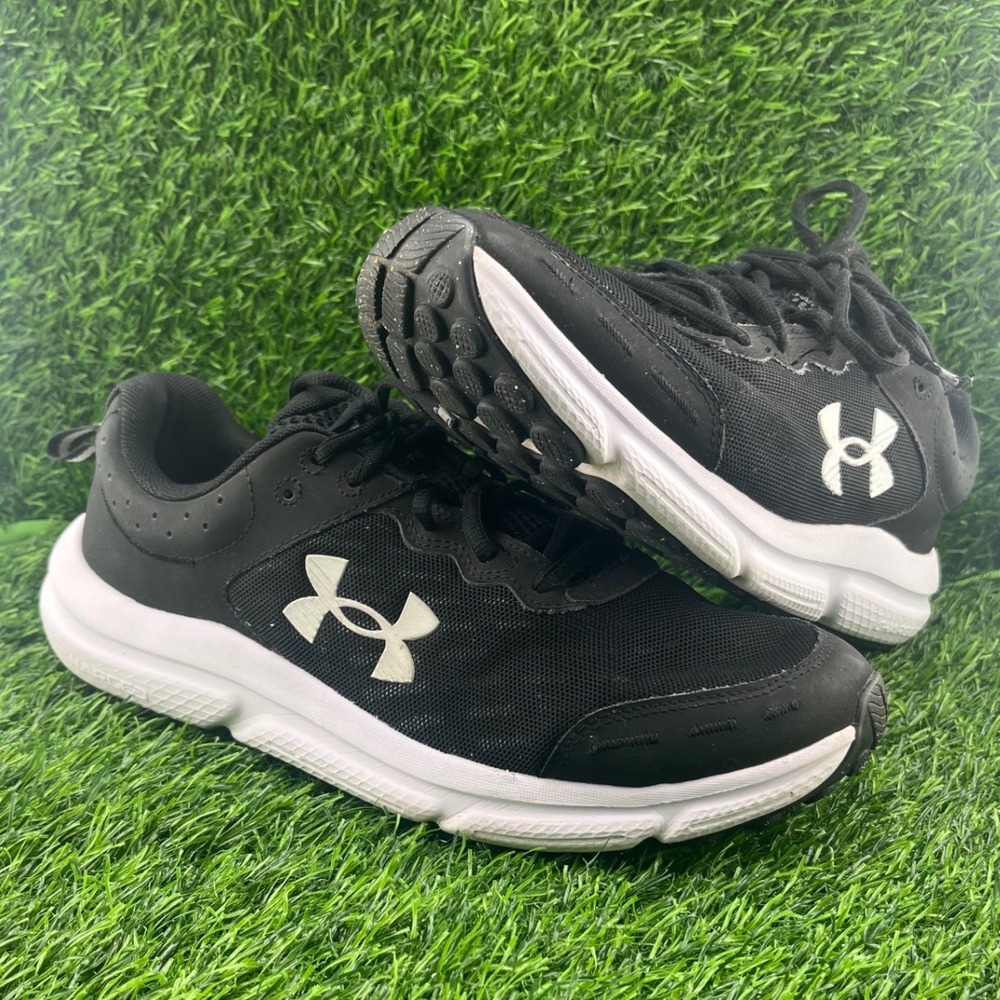Under Armour Charged Assert Men's 10 Black White Running Training Shoes - Picture 10 of 10